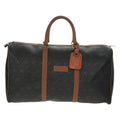 Christian Dior Vintage Honeycomb Boston Bag Canvas And Leather Black Canvas Travel Bag Bag (Pre-Owned)