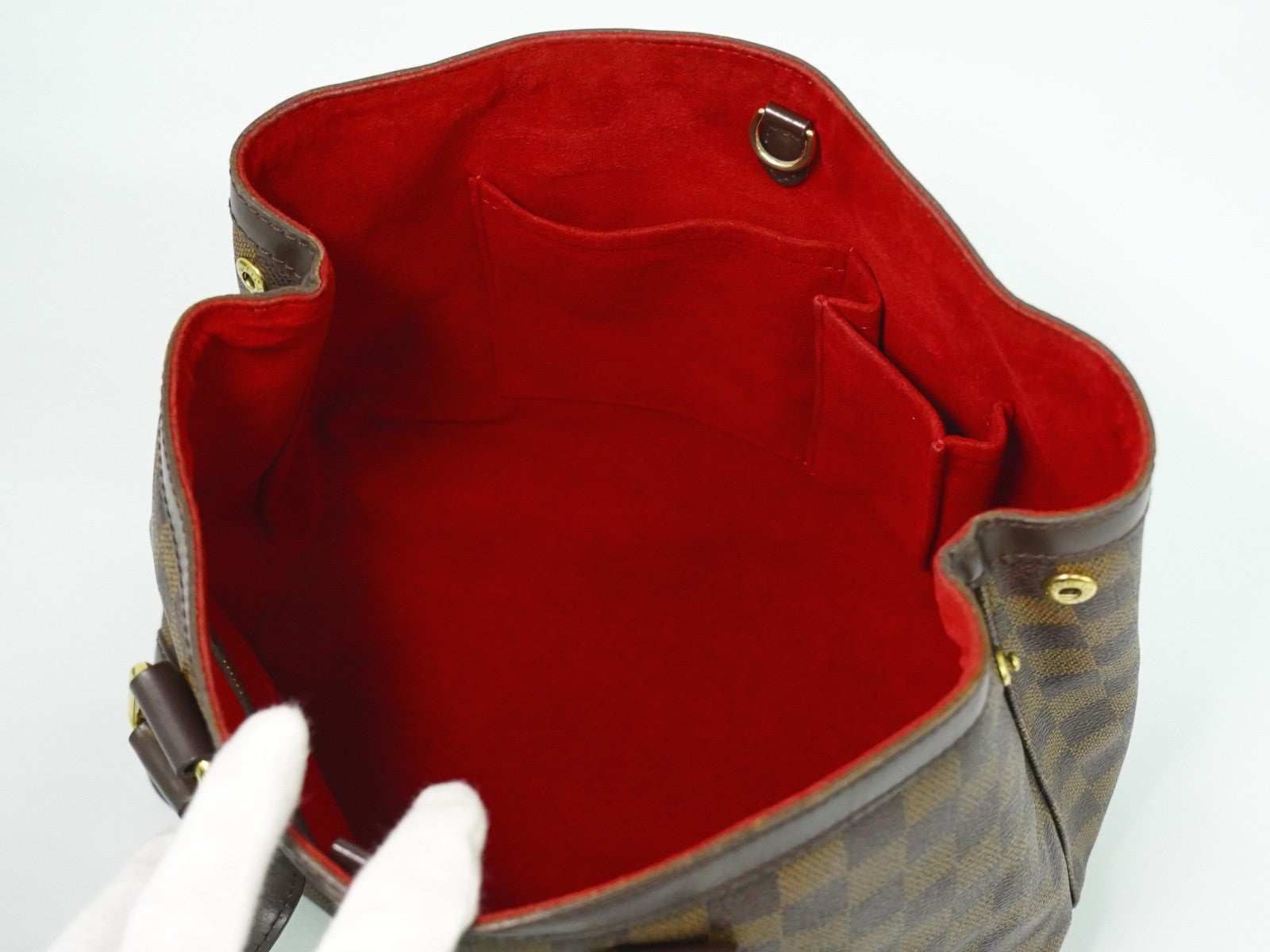 Louis Vuitton Hampstead Handbag Damier Brown Canvas Tote Bag