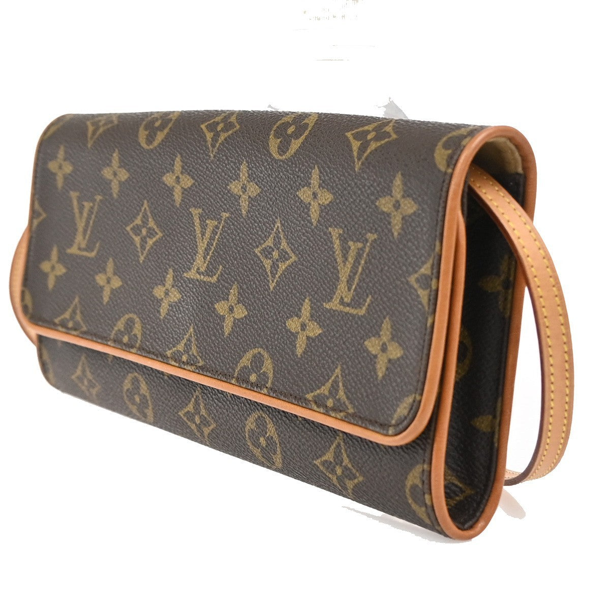 Louis Vuitton Twin Handbag Monogram Canvas Brown Canvas Clutche & Pouche Bag