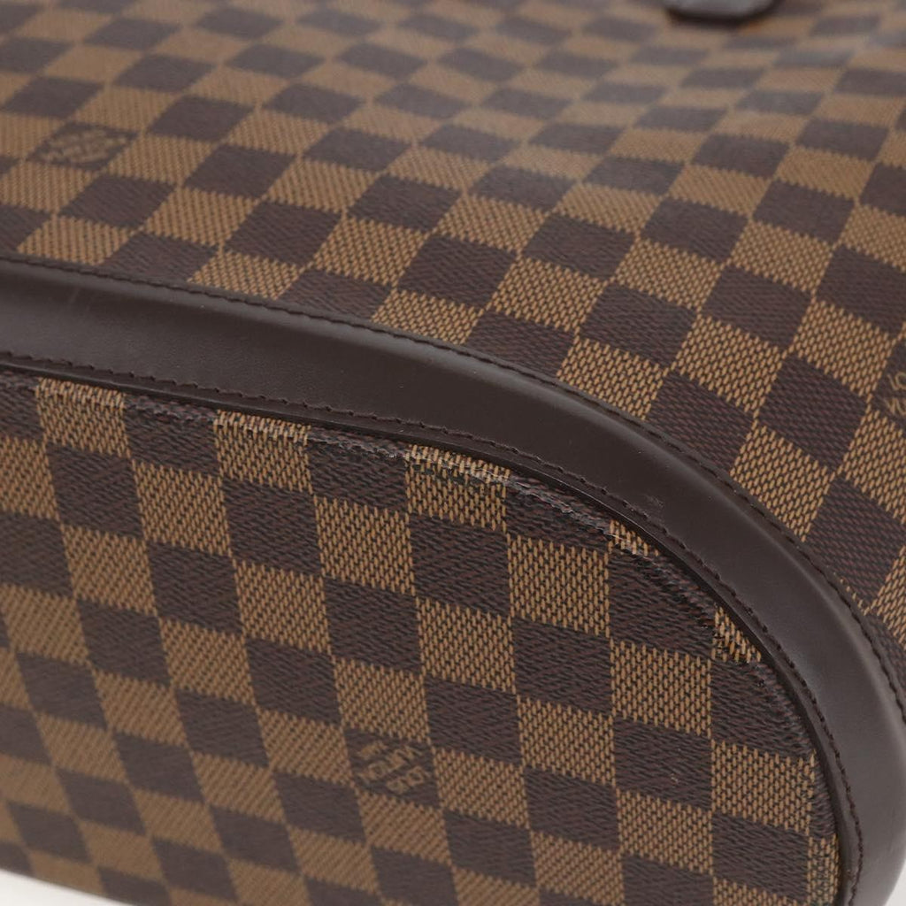 Louis Vuitton Manosque Handbag Damier Brown Canvas Tote Bag