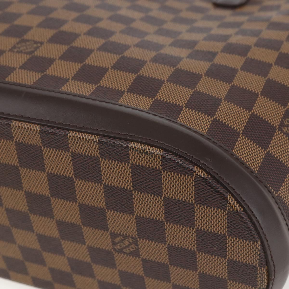 Louis Vuitton Manosque Handbag Damier Brown Canvas Tote Bag
