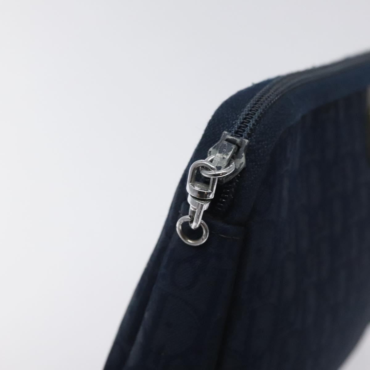 Christian Dior Vintage Trotter Pouch Diorissimo Canvas Navy Canvas Clutche & Pouche Bag (Pre-Owned)