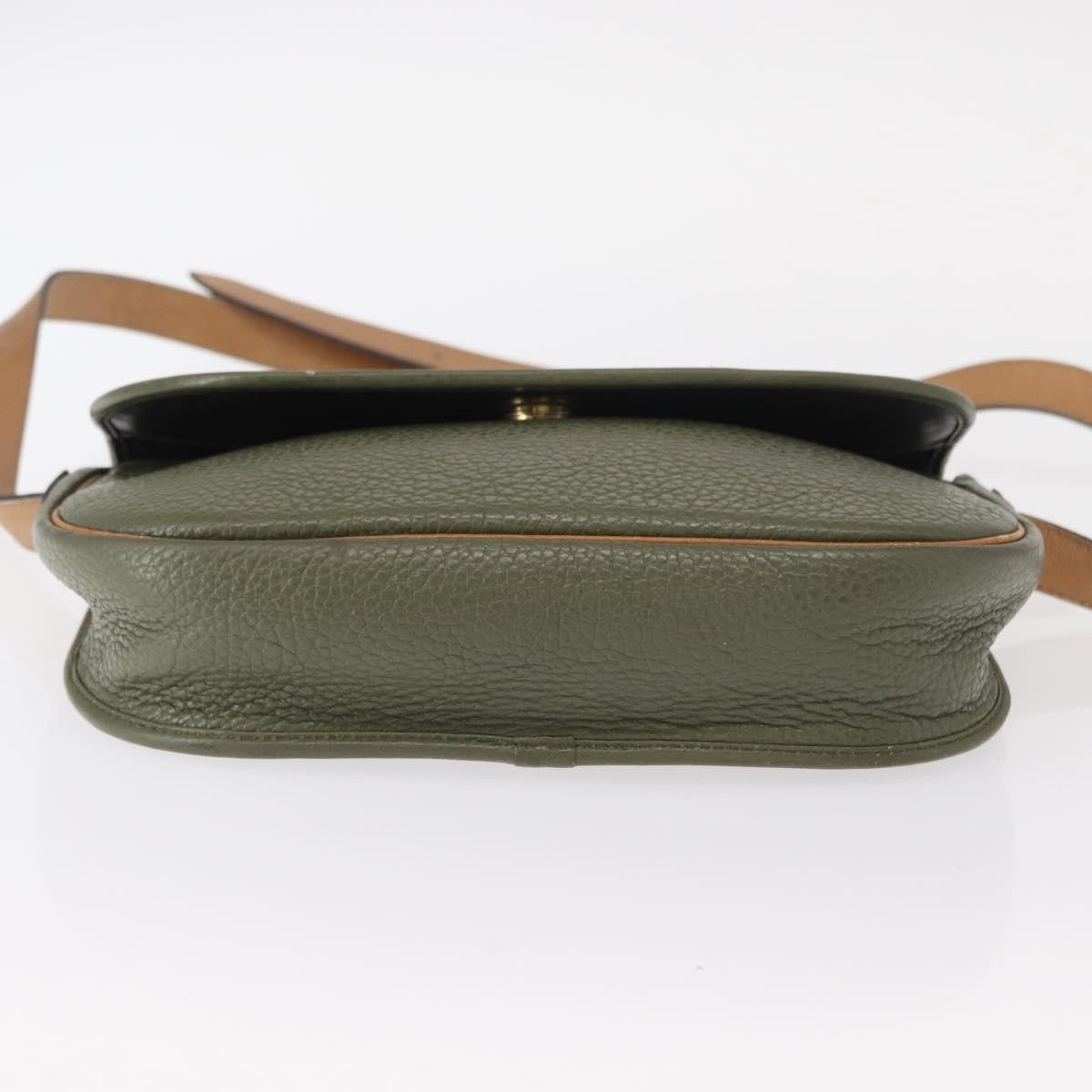 Christian Dior Vintage Shoulder Bag Leather Green Leather Shoulder Bag Bag (Pre-Owned)