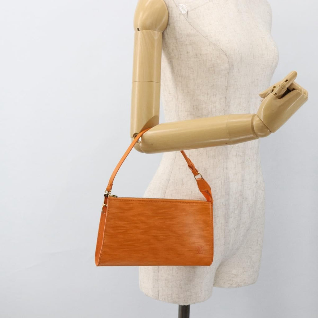 Louis Vuitton Pochette Accessoires Epi Leather Orange Leather Clutche & Pouche Bag