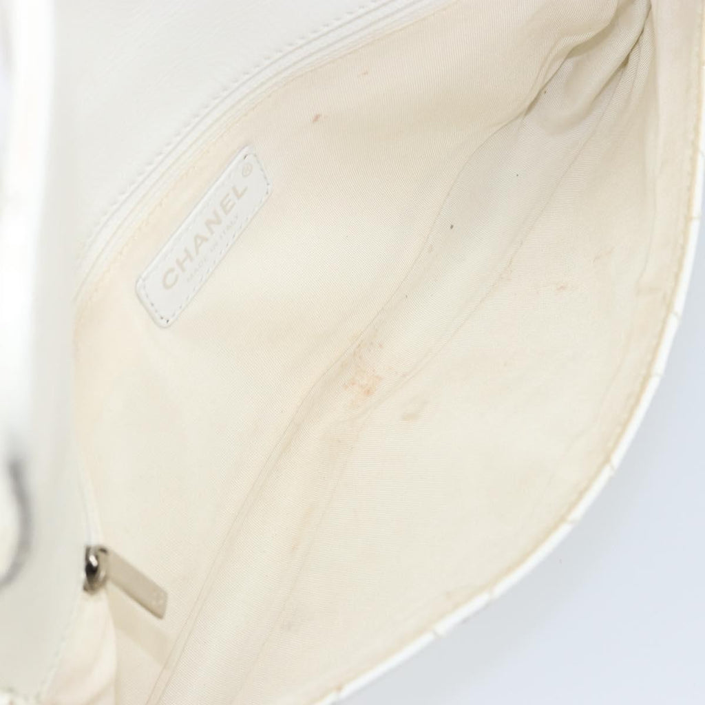 Chanel Vintage Timeless Cc Adjustable Shoulder Bag Quilted Calfskin White Leather Shoulder Bag Bag