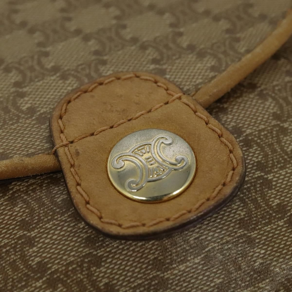 Celine Vintage Macadam Shoulder Bag Macadam Canva  Vinyl Beige Pvc Bag