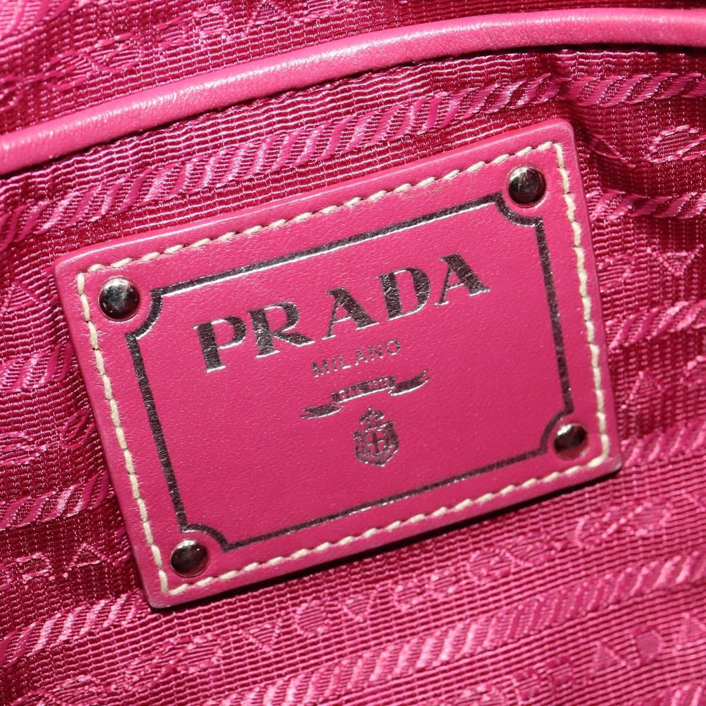 Prada Convertible Belted Hobo Tessuto With Leather Pink Nylon Tote Bag Bag
