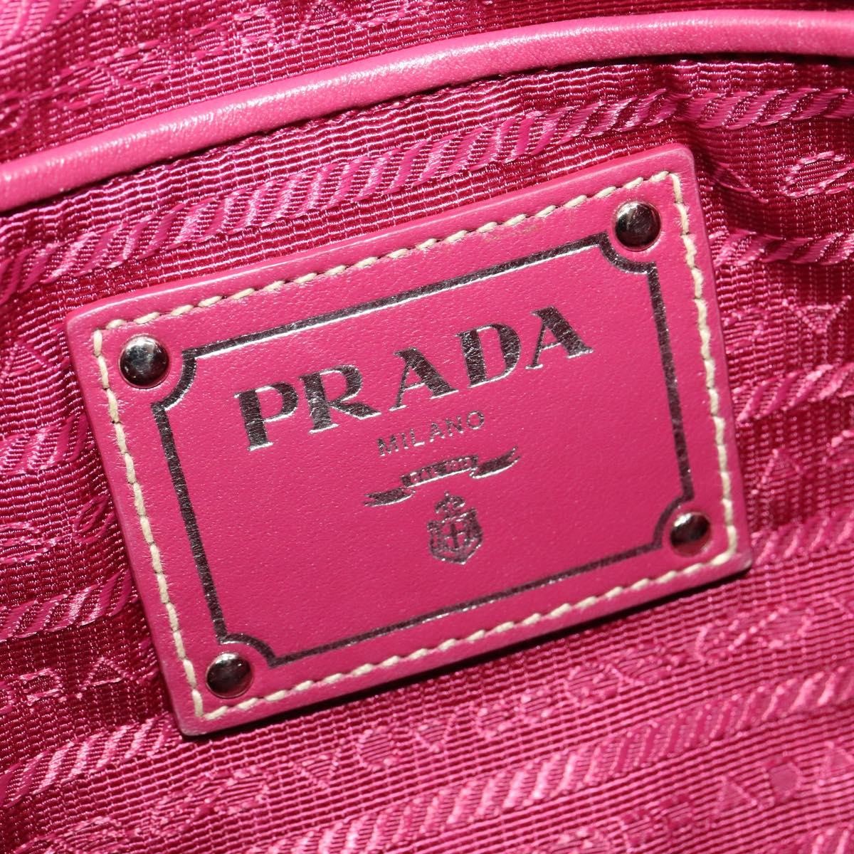 Prada Convertible Belted Hobo Tessuto With Leather Pink Nylon Tote Bag Bag