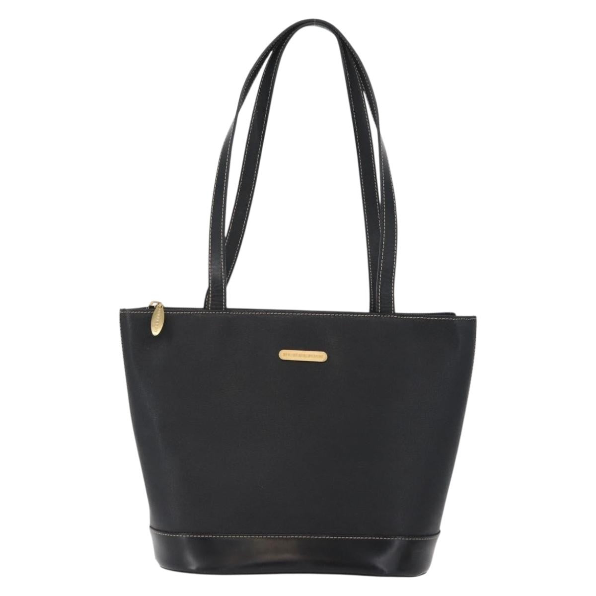 Burberry Vintage Tote Bag Leather Black Leather Tote Bag