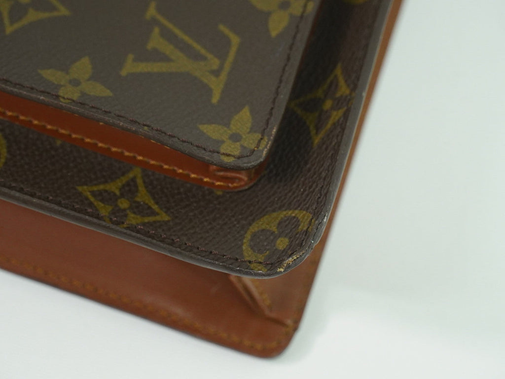 Louis Vuitton Monceau Handbag Monogram Canvas Brown Canvas Handbag