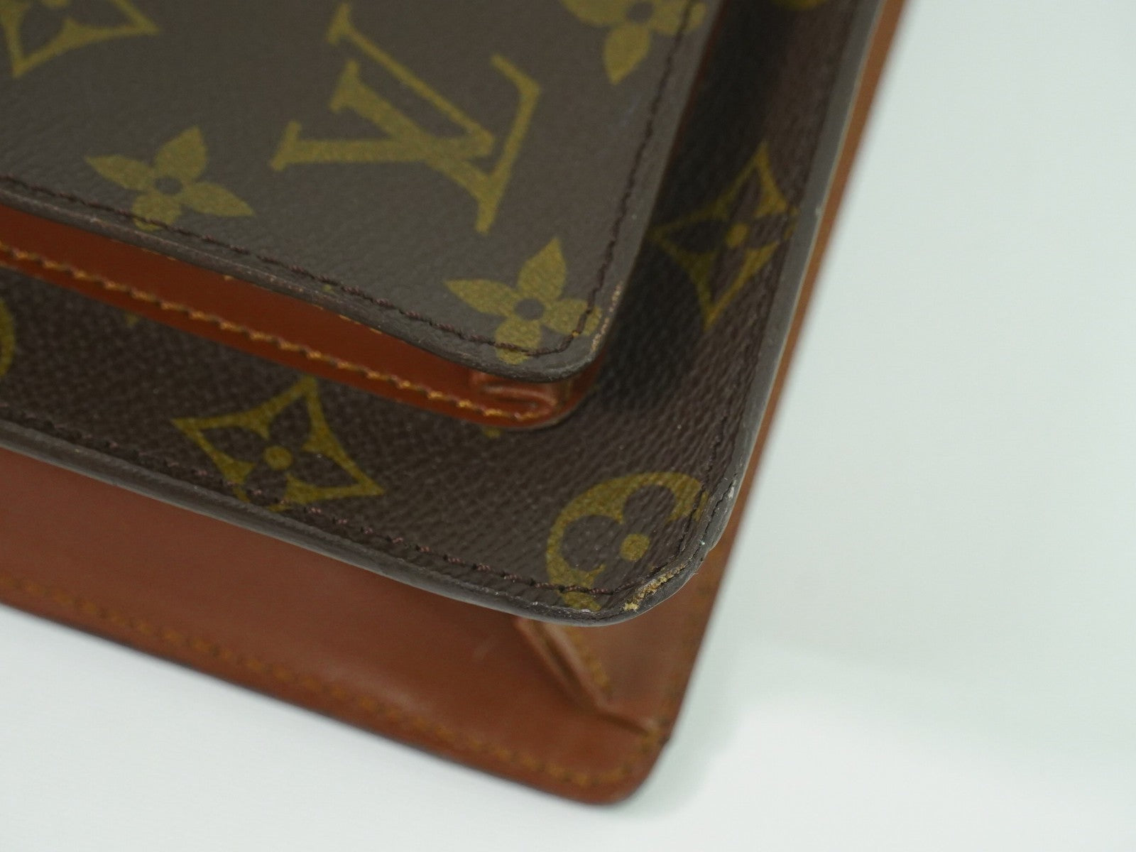 Louis Vuitton Monceau Handbag Monogram Canvas Brown Canvas Handbag