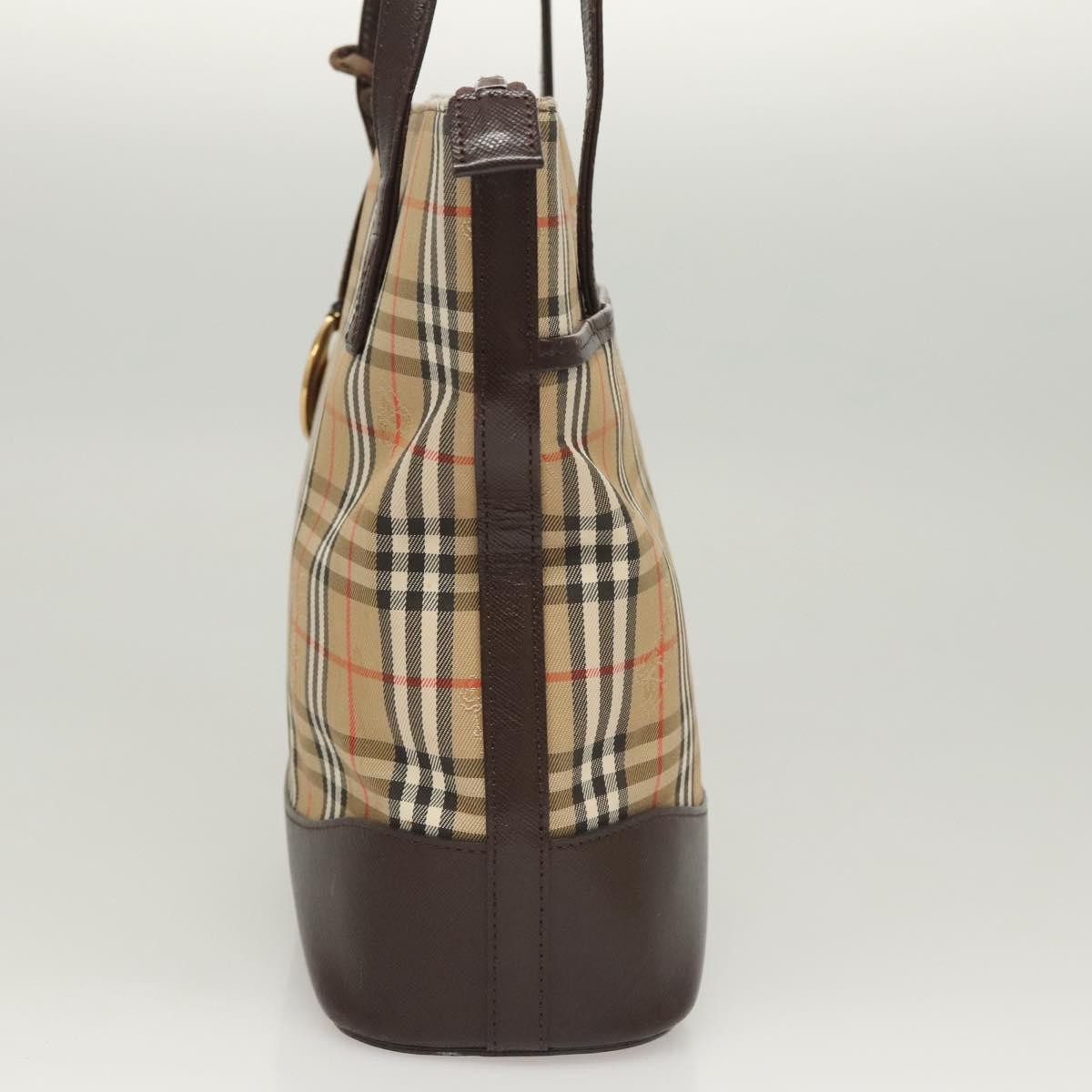 Burberry Nova Check Shoulder Bag Canvas And Leather Beige Canvas Shoulder Bag
