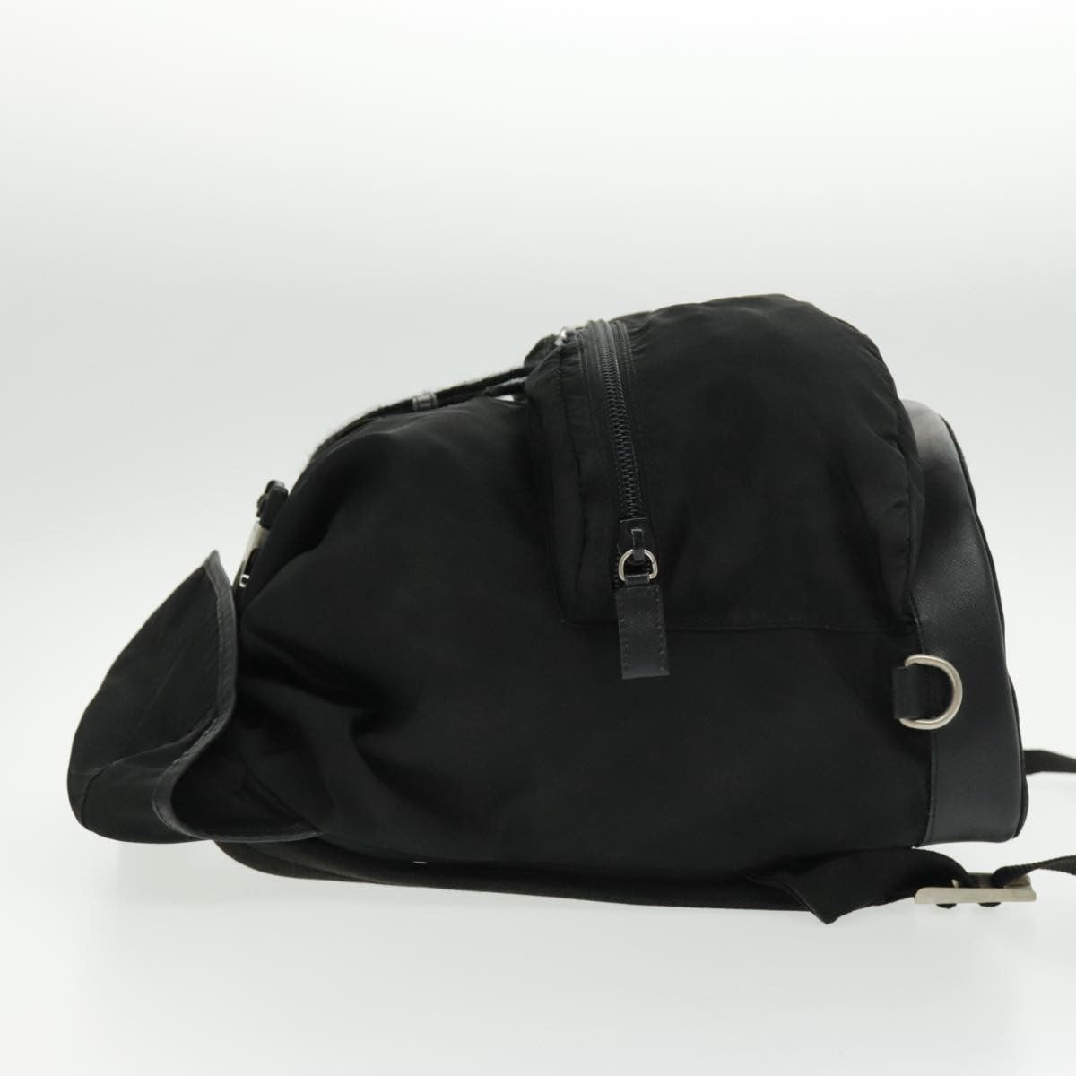 Prada Double Front Pocket Backpack Tessuto Black Nylon Backpack Bag