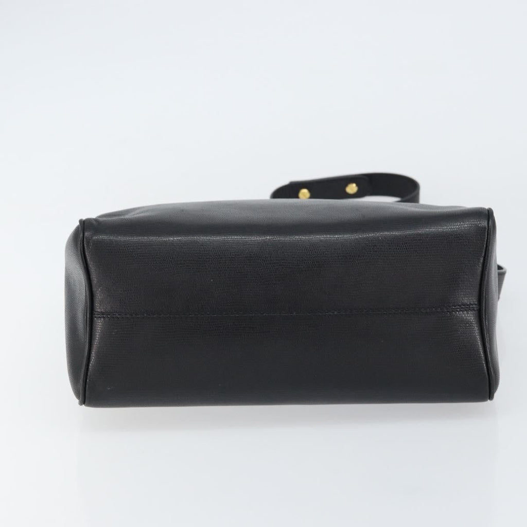 Celine Circle Logo Shoulder Bag Leather Black Leather Shoulder Bag Bag