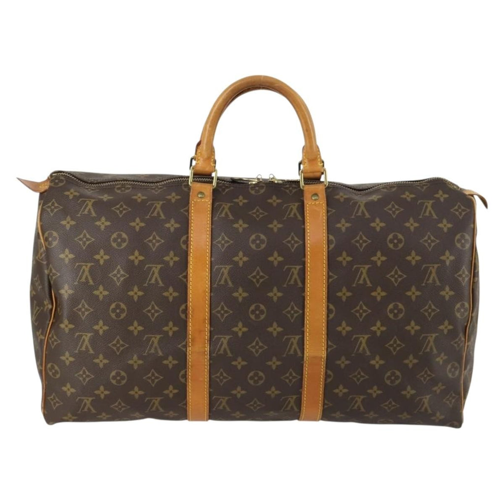 Louis Vuitton Keepall Bag Monogram Canvas Brown Canvas Travel Bag