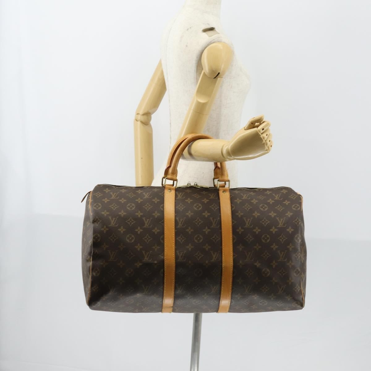 Louis Vuitton Keepall Bag Monogram Canvas Brown Canvas Travel Bag
