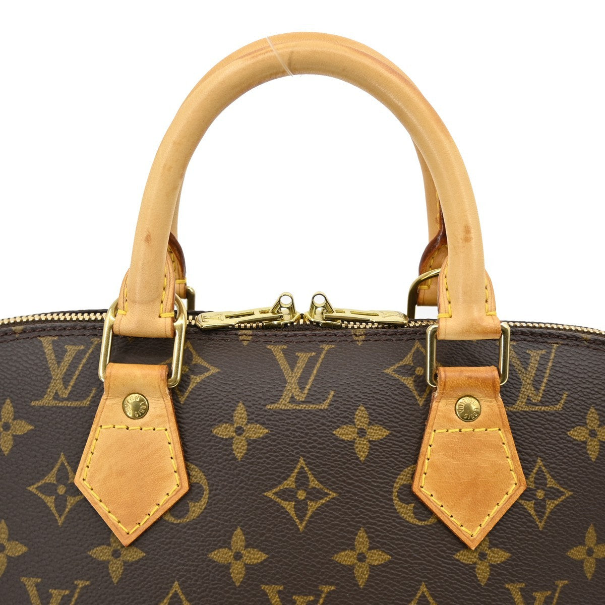 Louis Vuitton Alma Handbag Monogram Canvas Brown Canvas Handbag