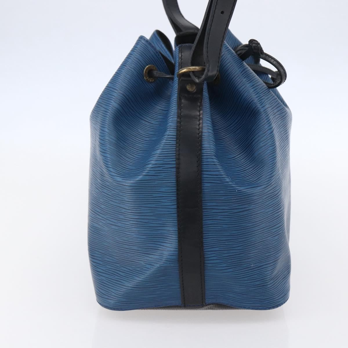 Louis Vuitton Petit Noe Handbag Epi Leather Blue Leather Shoulder Bag