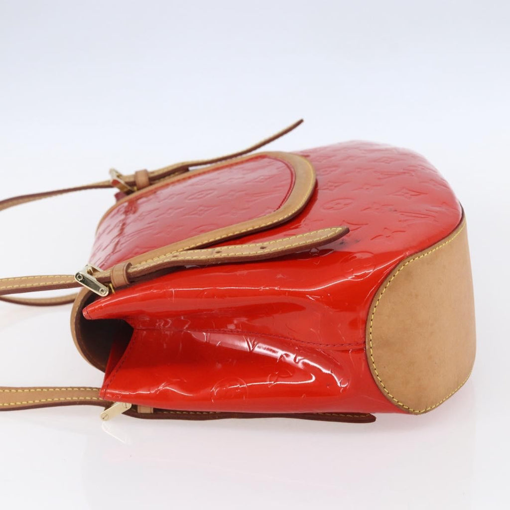 Louis Vuitton Biscayne Bay Handbag Monogram Vernis Red Patent_Leather Bag
