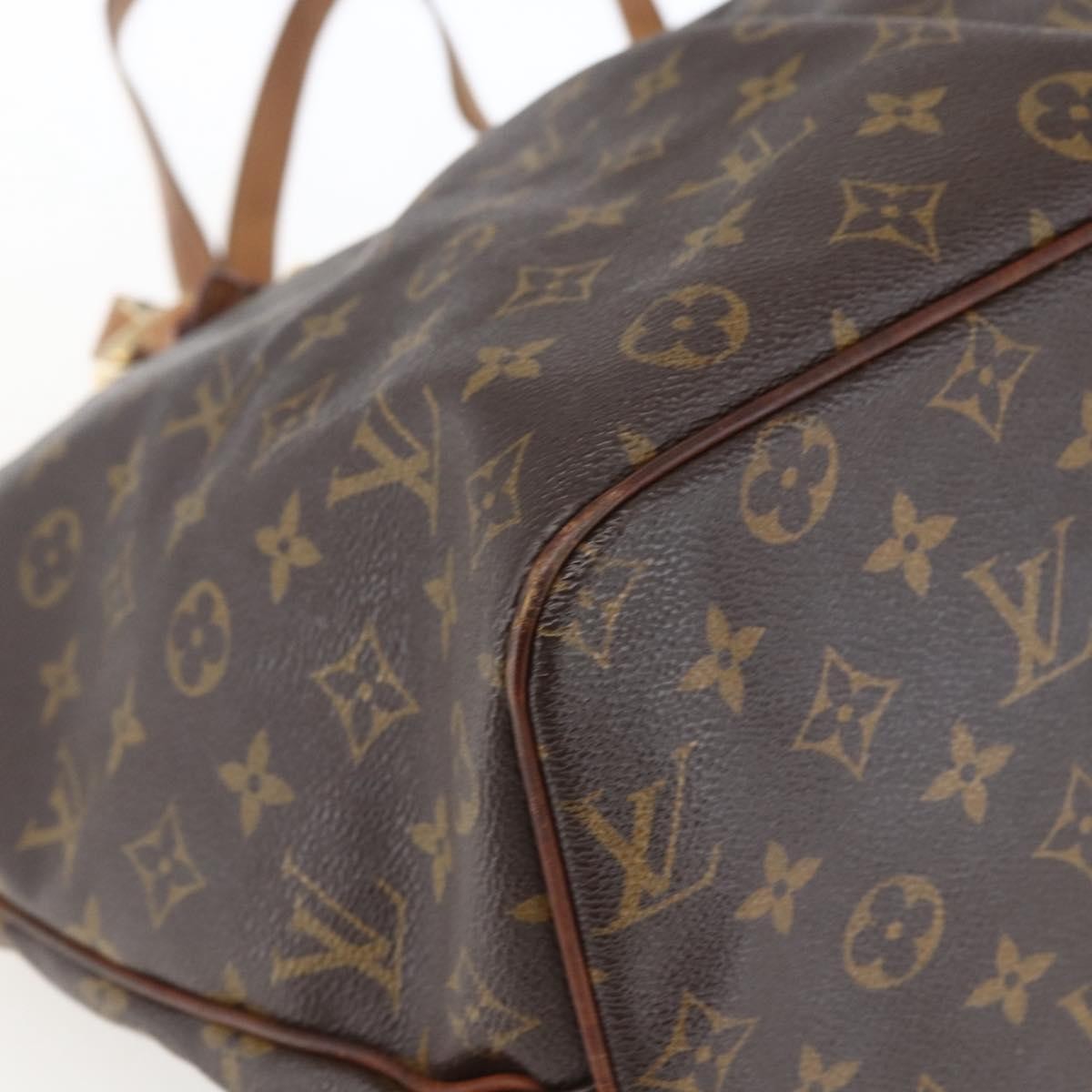 Louis Vuitton Palermo Handbag Monogram Canvas Brown Canvas Tote Bag
