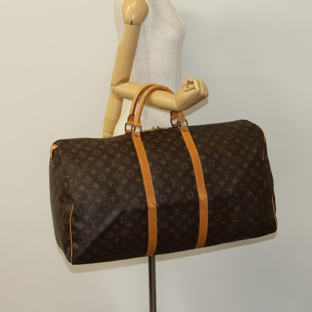 Louis Vuitton Keepall Bag Monogram Canvas Brown Canvas Travel Bag