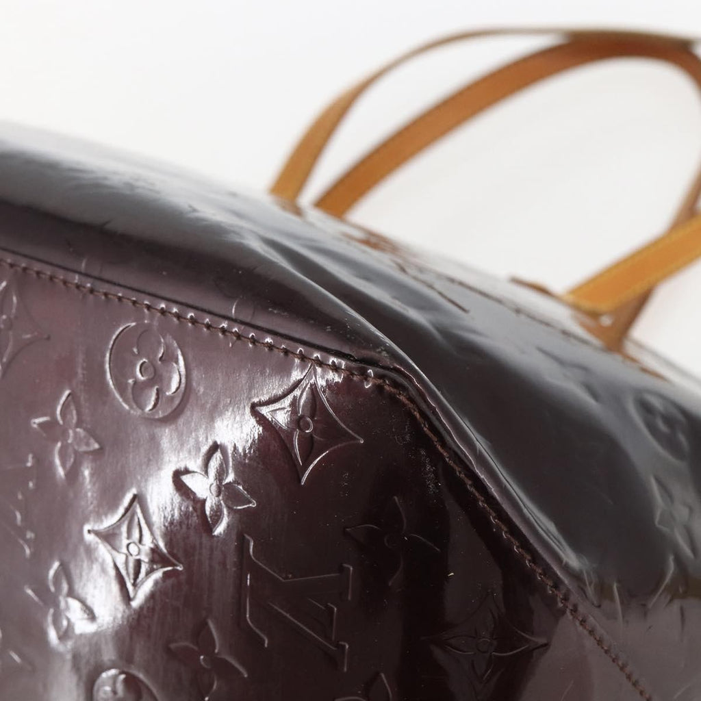 Louis Vuitton Bellevue Handbag Monogram Vernis Burgundy Patent_Leather Tote Bag