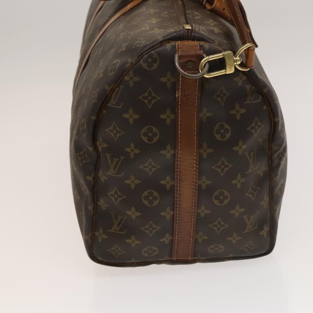 Louis Vuitton Keepall Bandouliere Bag Monogram Canvas Brown Canvas Travel Bag