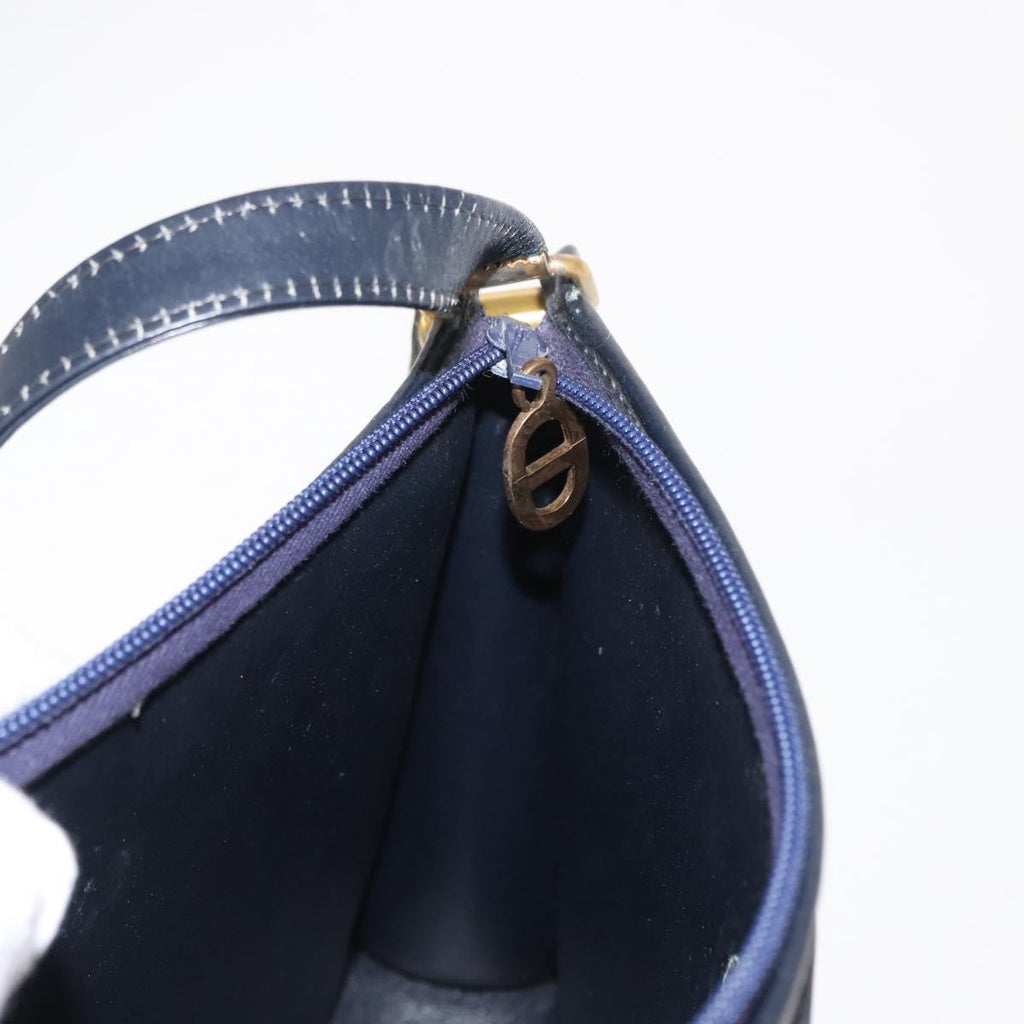 Christian Dior Vintage Cd Trotter Shoulder Bag Canvas Navy Canvas Shoulder Bag Bag (Pre-Owned)