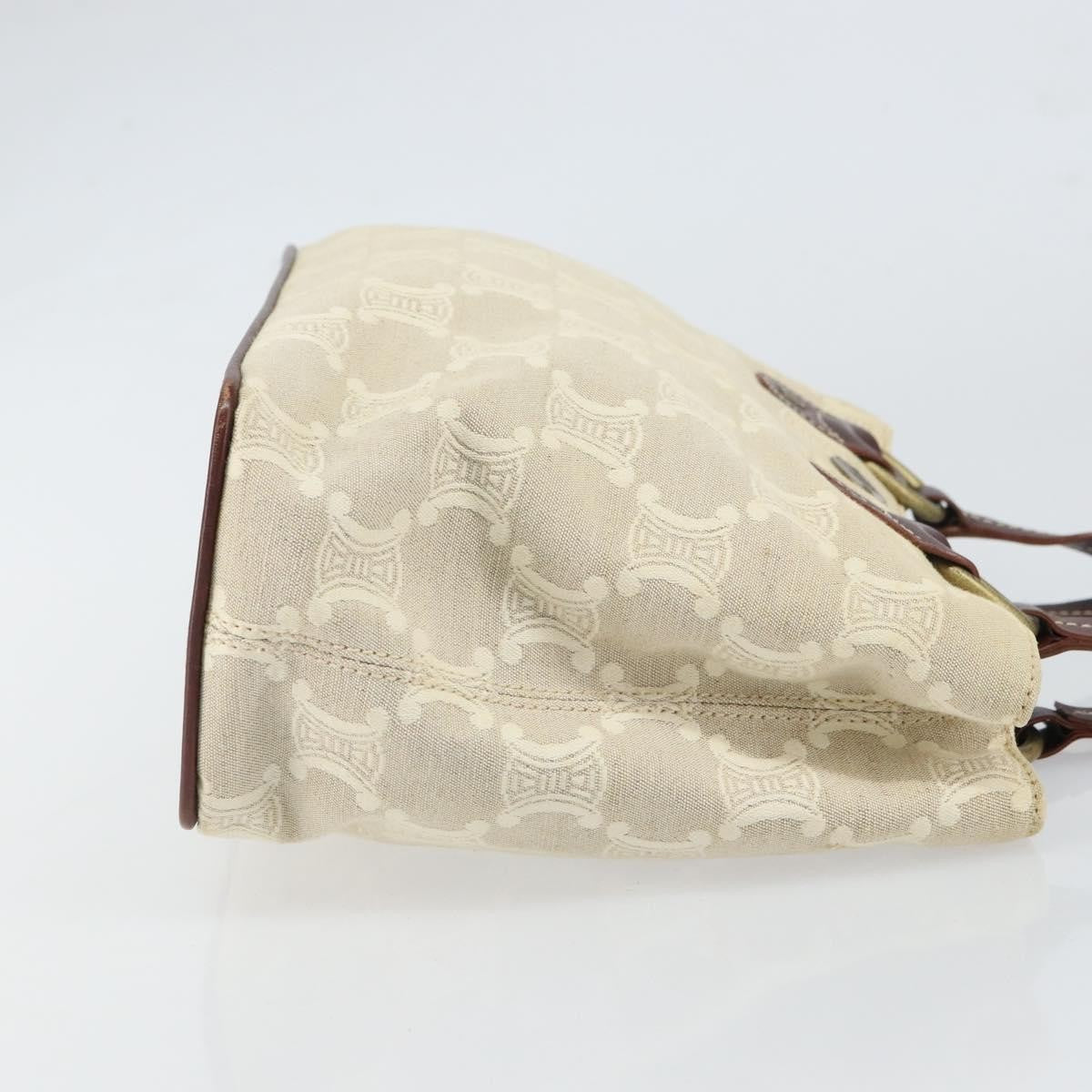 Celine Vintage Macadam Handbag Canvas And Leather Beige Canvas Handbag