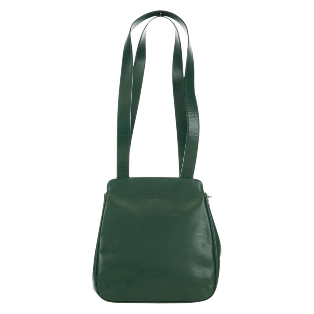 Celine Circle Logo Shoulder Bag Leather Green Leather Shoulder Bag Bag