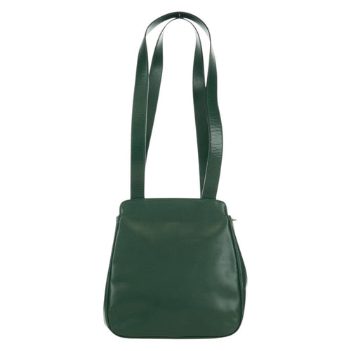 Celine Circle Logo Shoulder Bag Leather Green Leather Shoulder Bag Bag