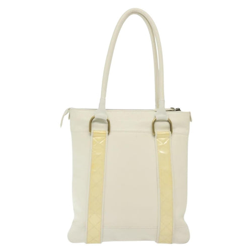 Burberry Vintage Tote Leather White Leather Tote Bag