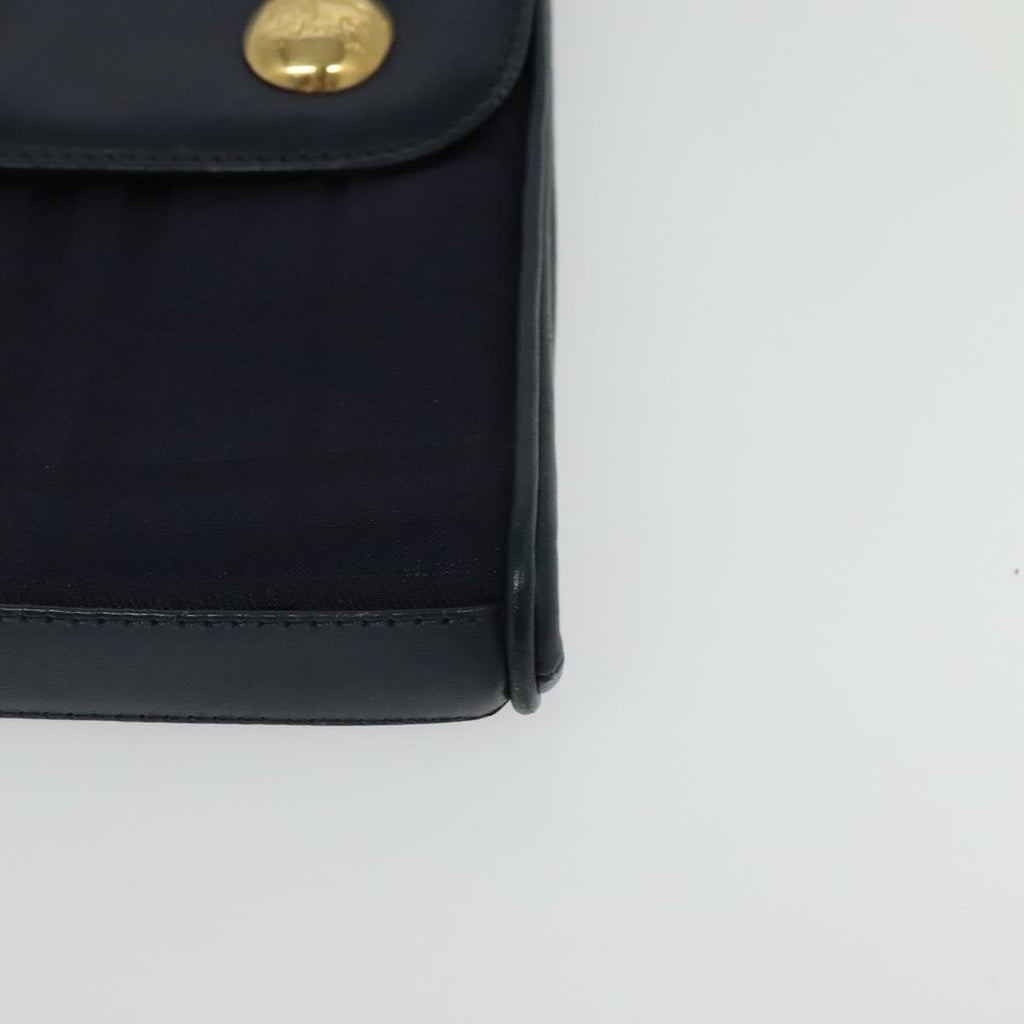 Burberry Flap Shoulder Bag Canvas Navy Canvas Shoulder Bag