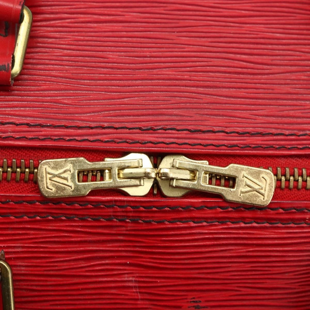 Louis Vuitton Keepall Bag Epi Leather Red Leather Travel Bag
