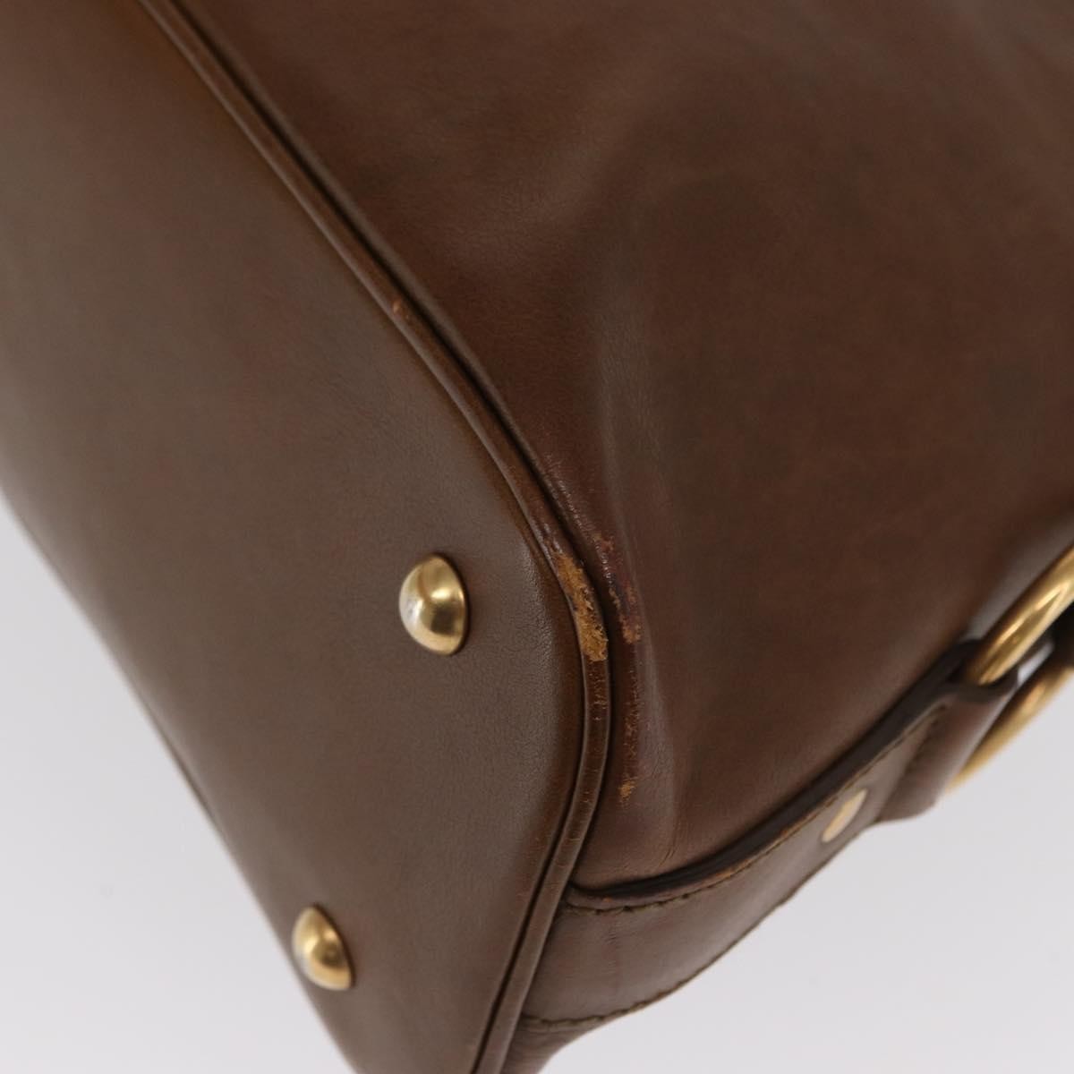 Saint Laurent Muse Dome Bag Leather Brown Leather Handbag (Pre-Owned)