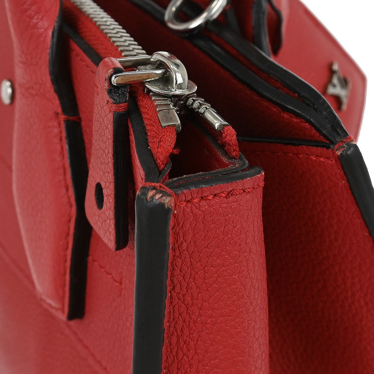 Louis Vuitton City Steamer Handbag Leather Red Leather Tote Bag