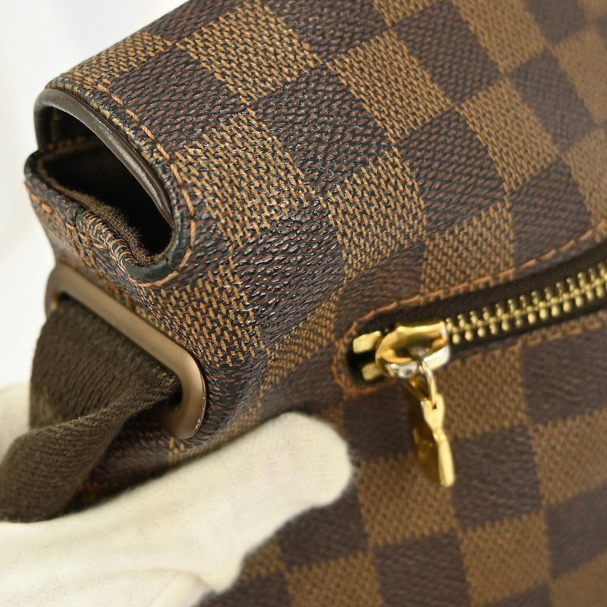 Louis Vuitton Brooklyn Handbag Damier Brown Canvas Shoulder Bag