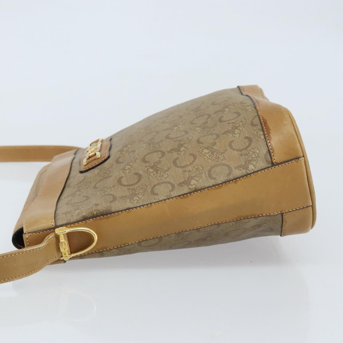 Celine C Sulky Shoulder Bag Canvas And Leather Beige Canvas Shoulder Bag Bag