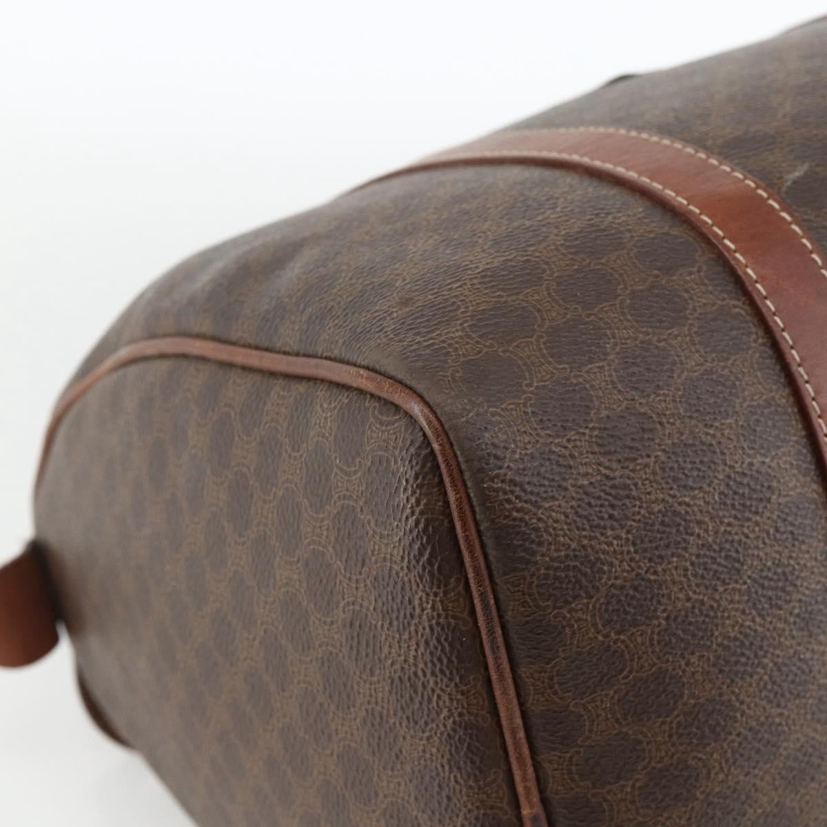 Celine Macadam Handbag Macadam With Leather Brown Canvas Handbag