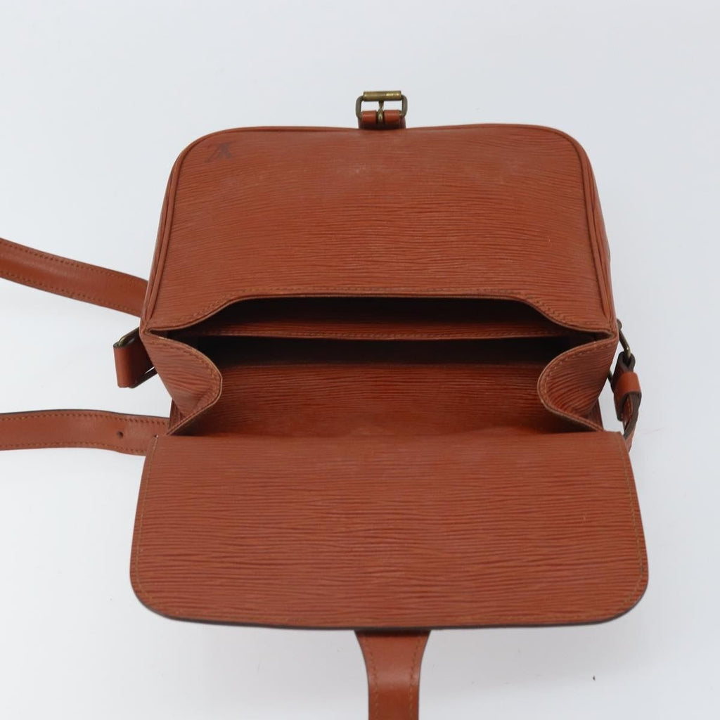Louis Vuitton Cartouchiere Handbag Epi Leather Brown Leather Shoulder Bag