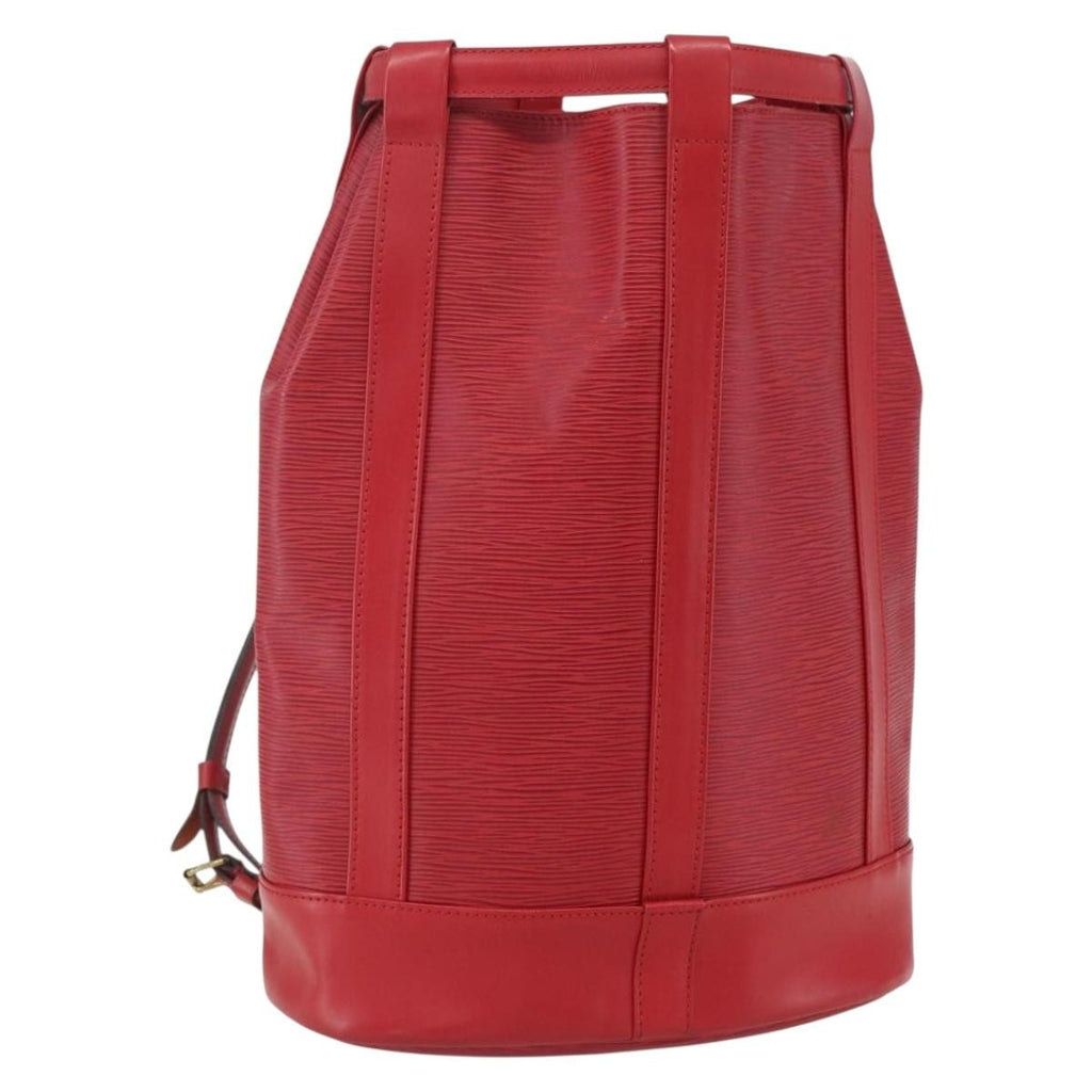 Louis Vuitton Randonnee Backpack Epi Leather Red Leather Shoulder Bag