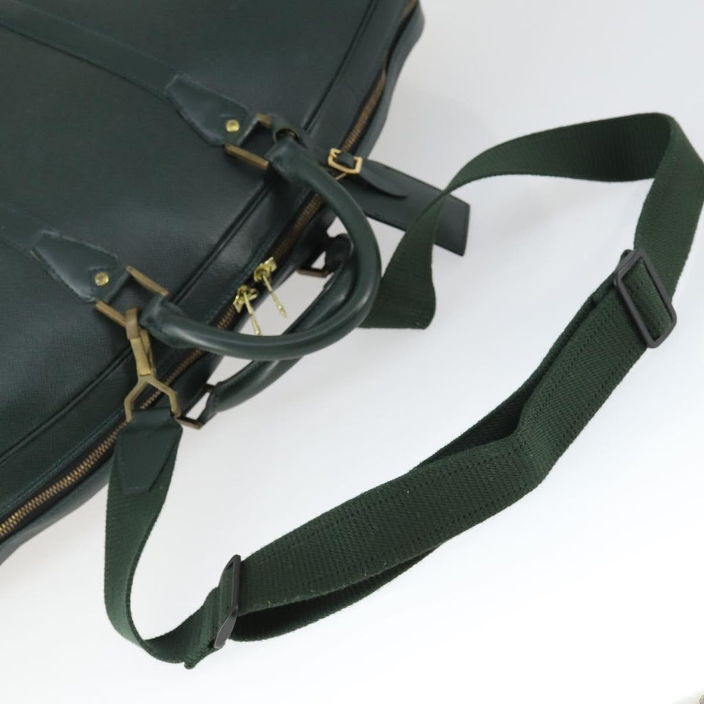 Louis Vuitton Helanga Bag Taiga Leather Green Leather Travel Bag