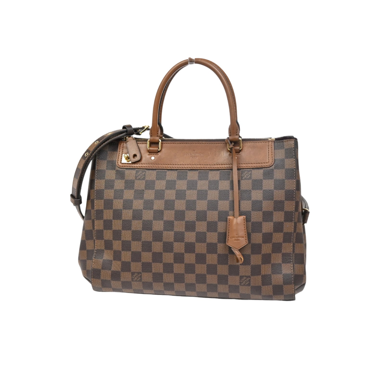Louis Vuitton Greenwich Bag Damier Brown Leather Handbag