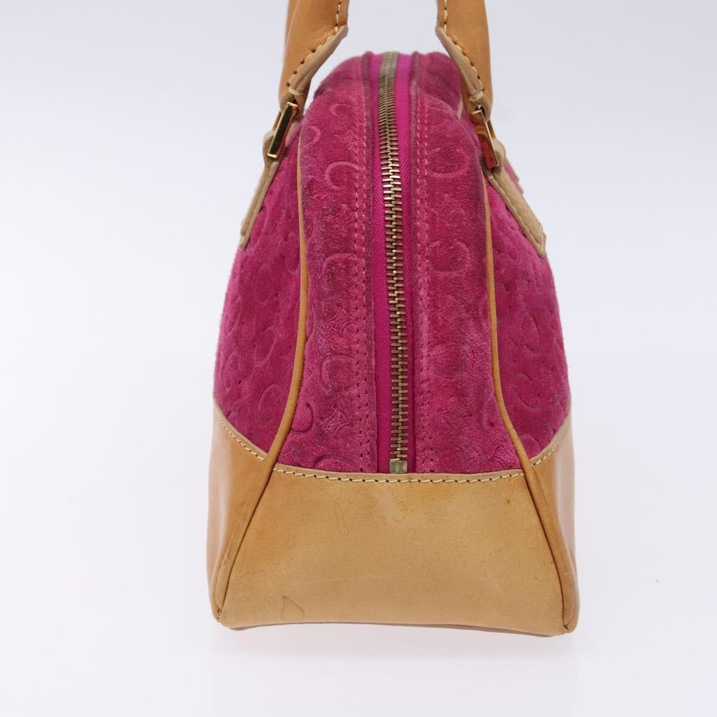 Celine Vintage Macadam Handbag C Macadam Suede Purple Suede Handbag