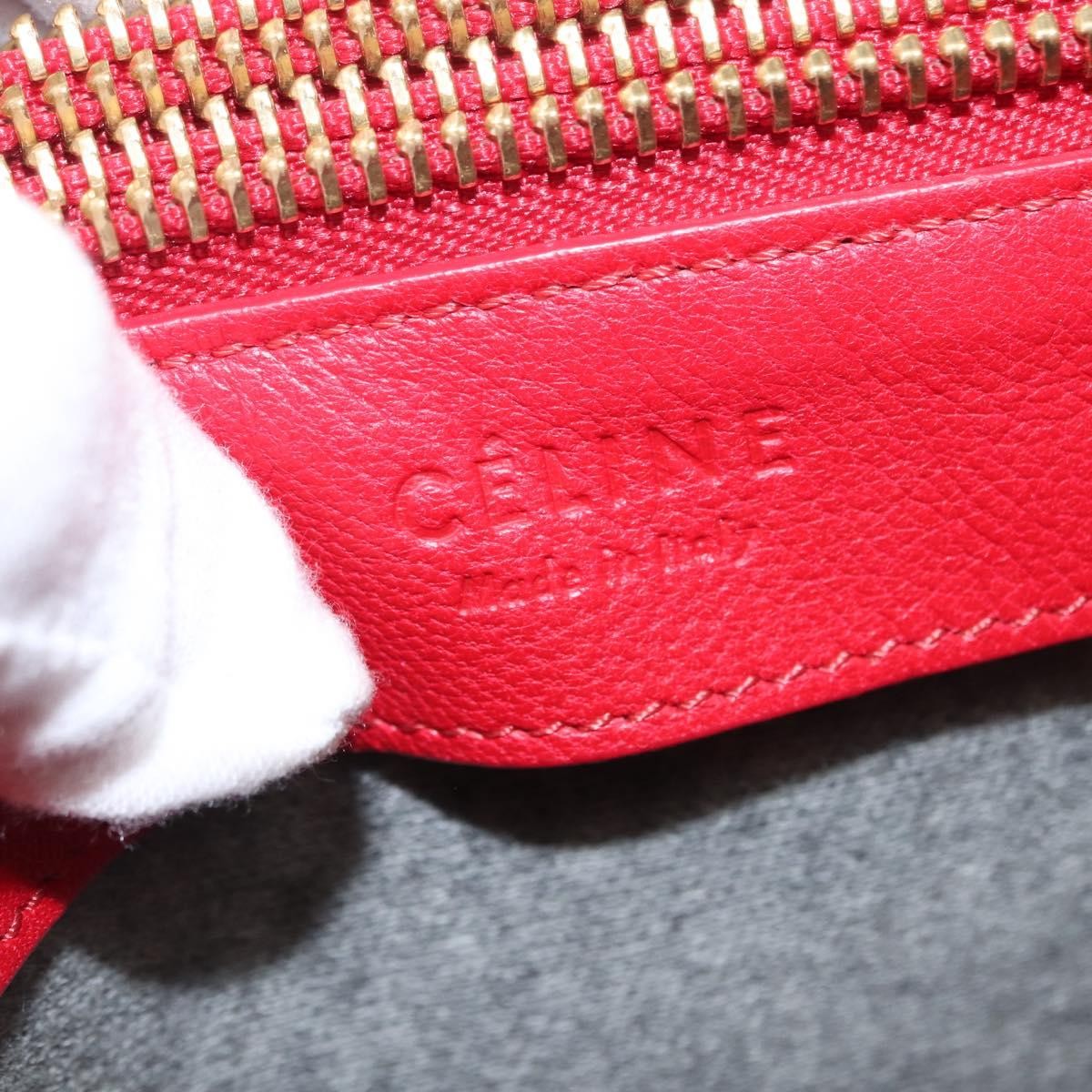 Celine Trio Crossbody Bag Leather Red Leather Shoulder Bag Bag