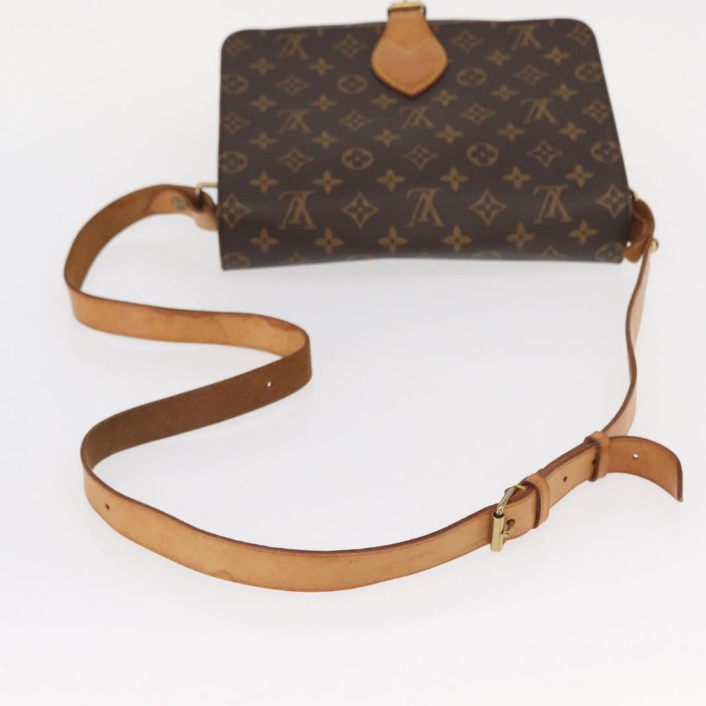 Louis Vuitton Cartouchiere Handbag Monogram Canvas Brown Canvas Shoulder Bag