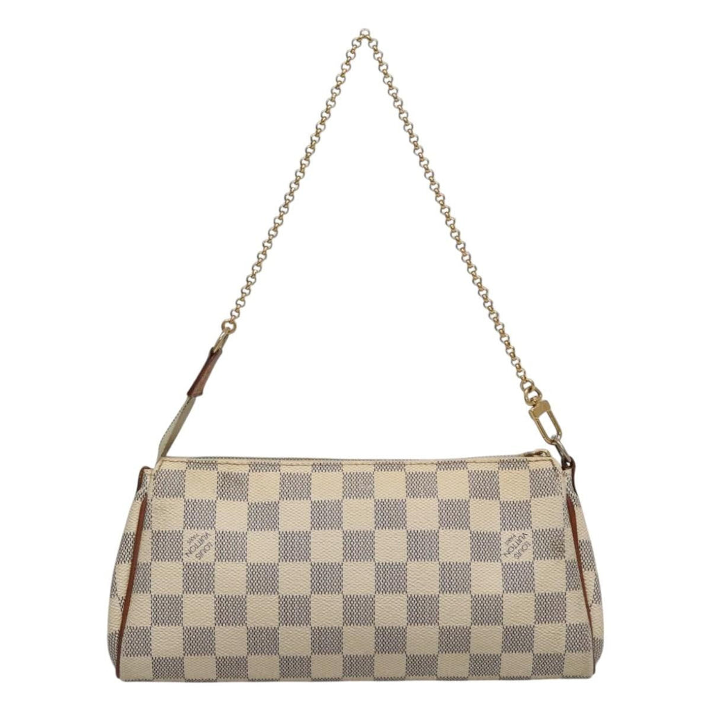 Louis Vuitton Eva Handbag Damier Beige Canvas Shoulder Bag