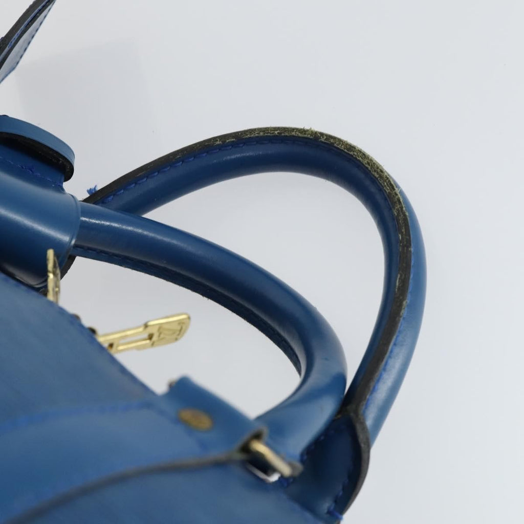 Louis Vuitton Keepall Bag Epi Leather Blue Leather Travel Bag