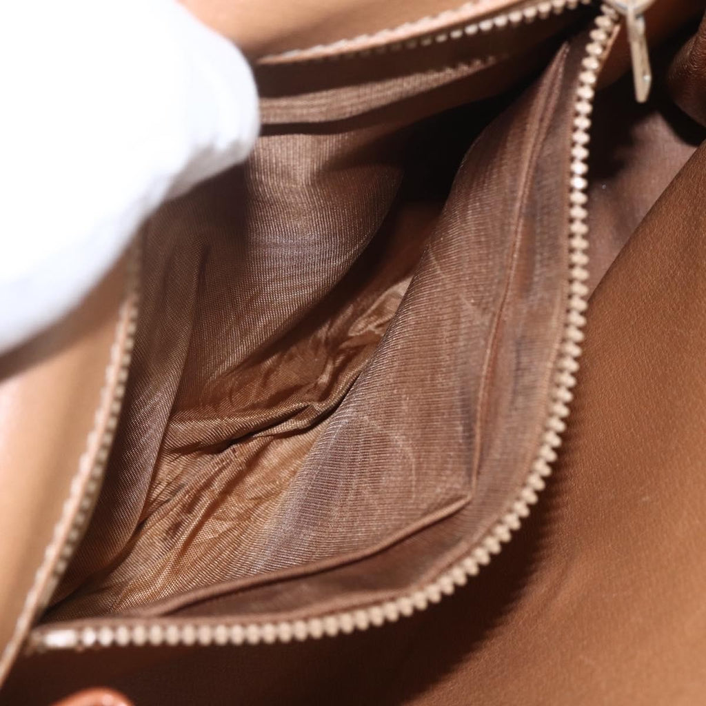 Celine Vintage Macadam Shoulder Bag Canvas And Leather Brown Canvas Shoulder Bag Bag