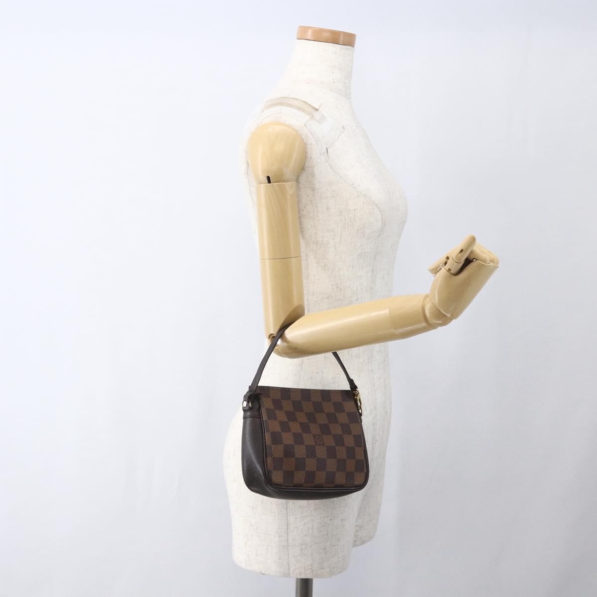 Louis Vuitton Trousse Make Up Bag Damier Brown Canvas Clutche & Pouche Bag